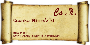 Csonka Nimród névjegykártya