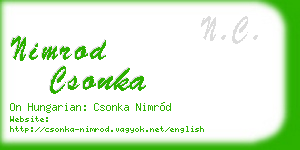 nimrod csonka business card